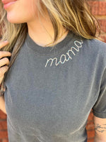 Mama Embroidered Collar Comfort Colors Tee (Online Exclusive)