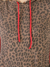 Ribbed Leopard Knit Hooded Dress