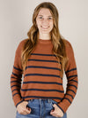 Rust and Navy Striped Sweater