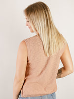Terracotta Sleeveless Sweater Vest
