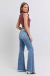 Judy Blue Raw Hem High Rise Bootcut Jeans (Online Exclusive)