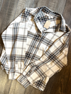 Khaki Plaid Long Sleeve Button Up