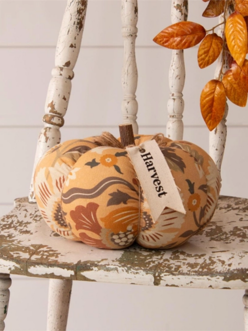 Floral Print Harvest Pumpkin