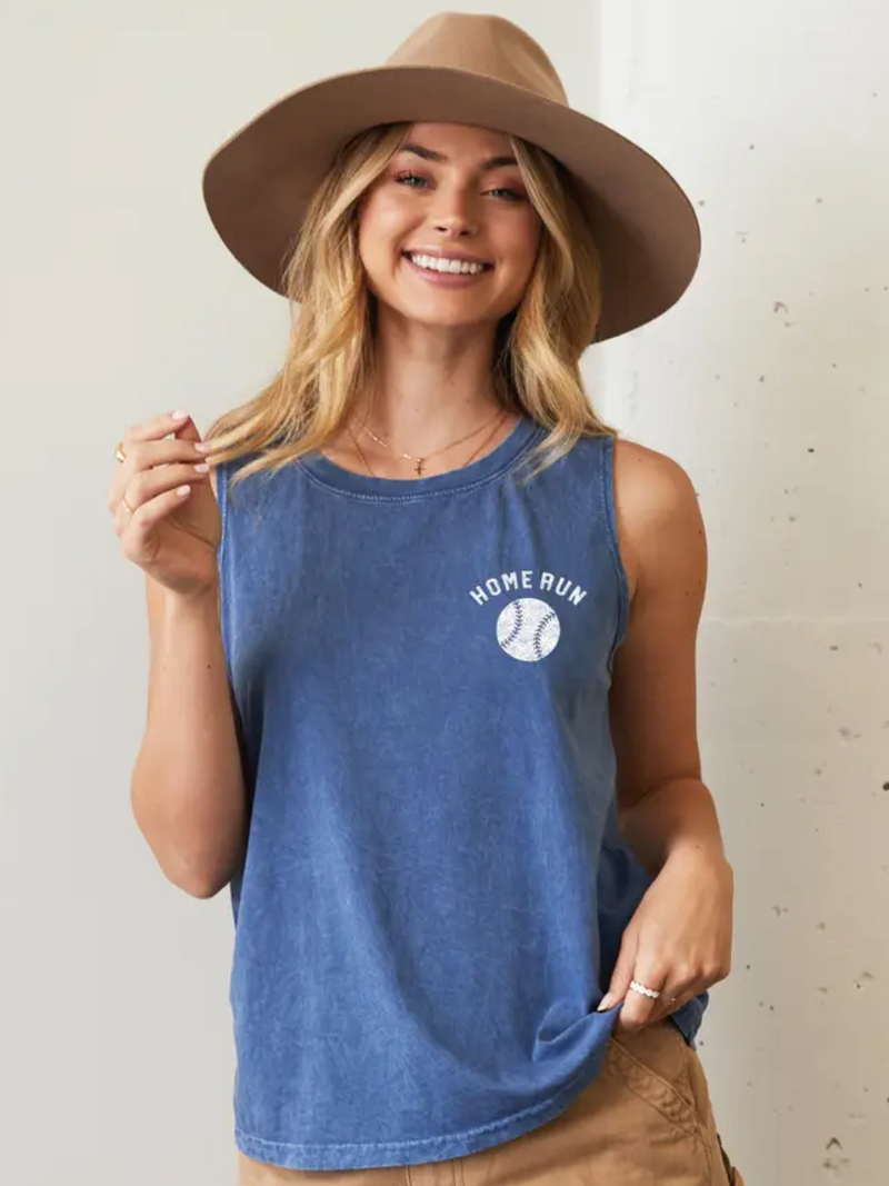 Home Run Mineral Wash Graphic Tank