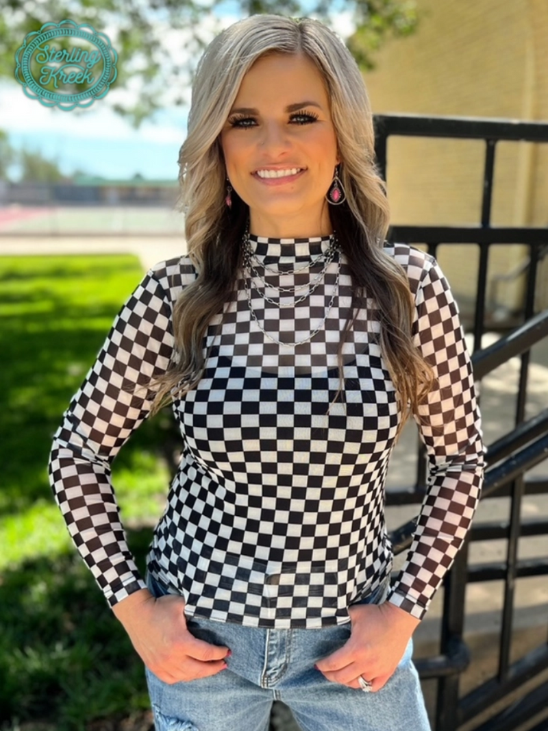 Round the Track Mesh Top