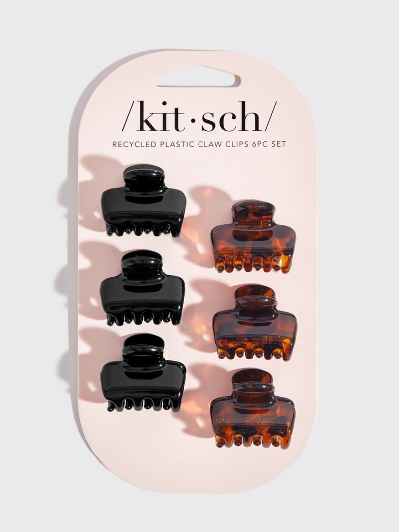Kitsch Black and Tort Mini Claw Clips
