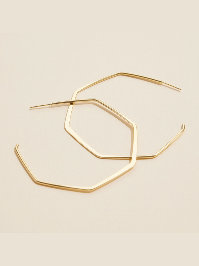 Geometric Open Hoop Earrings