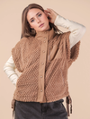 Mocha Soft Textured Woven Vest