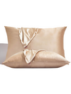 Kitsch 2 pc Holiday Satin Pillowcase Set in Champagne