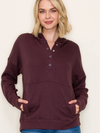 Dark Plum Kangaroo Pocket Hoodie