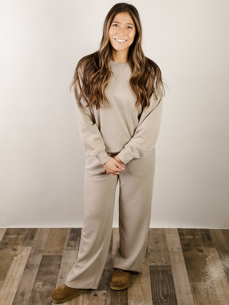 Mocha Crewneck Scuba Set