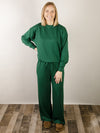 Dark Green Crewneck Scuba Set