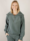 Jade Ribbed Knit 1/2 Zip Set