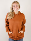 Copper Textured Hooded Top