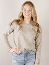 Heather Mocha Melange Round Neck Sweater