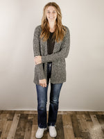 Dark Charcoal Cable Cardigan