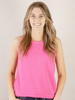 Fushia Sleeveless Knit Tank