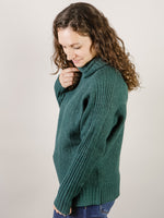 Dark Jade Ribbed Turtleneck Sweater