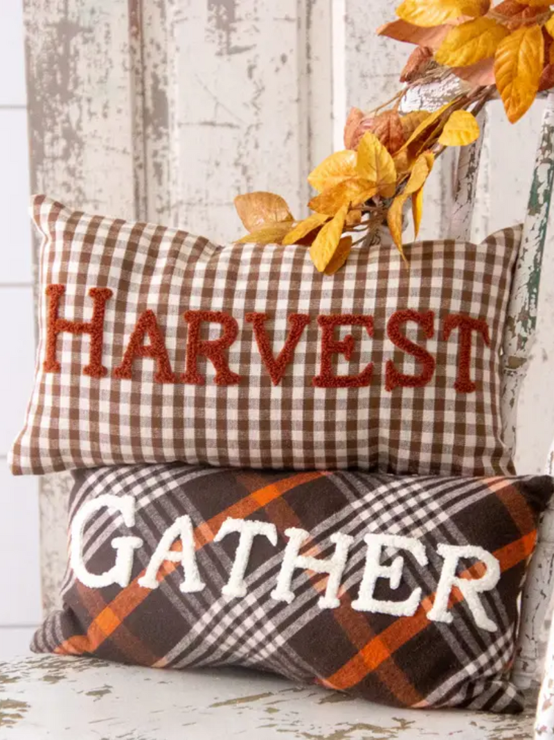 Harvest/Gather Plaid Pillows