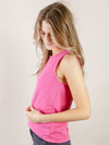 Fushia Sleeveless Knit Tank