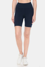 Navy High Waist Biker Shorts (Online Exclusive)