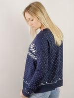 Navy Snowflake Sweater