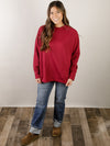 Cabernet Round Neck Scuba with Side Slits