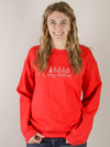 Red Merry Christmas Embroidered Sweatshirt