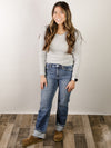 Vervet High-Rise Cuffed Straight Jeans