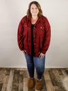 Curvy Burgundy Plaid Soft Shacket