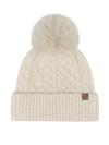 Cable Knit Pom Pom Beanie (Multiple Colors)
