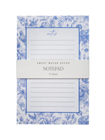 Blue Floral Notepad