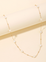 Pearly Beaded Chain Necklace