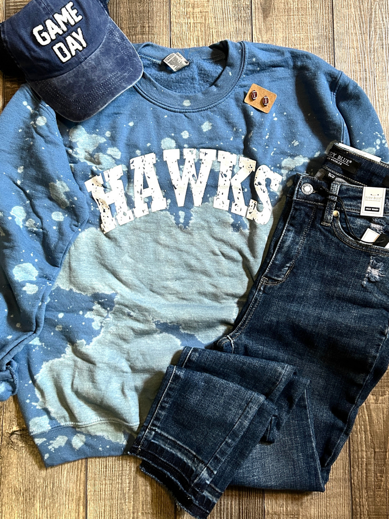 Custom Hawks Bleached Sweatshirt