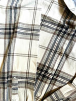 Khaki Plaid Long Sleeve Button Up