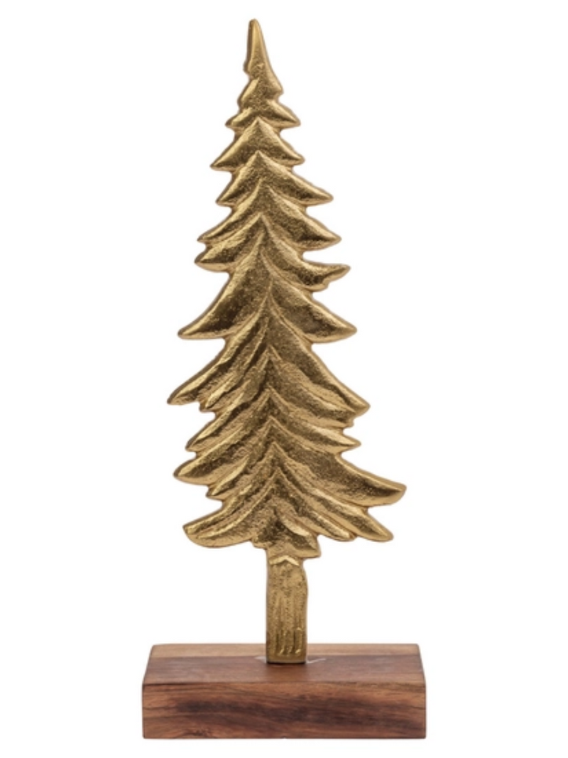 12.5 Gold Tree on Wood Base