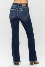 Judy Blue Frayed Hem Bootcut Jeans (Online Exclusive)