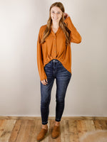High Low Camel Long Sleeve