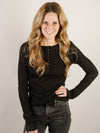 Long Sleeve Thermal Henley Knit Top (Multiple Colors)