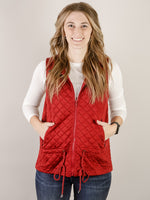 Maroon Quilted Vest