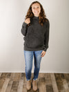 Waffle Knit Mock Neck Top