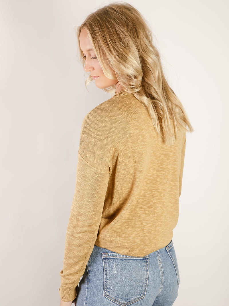 Golden Rod Sweater with Pocket