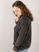Waffle Knit Mock Neck Top