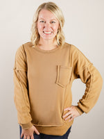 Camel French Terry Comfy Pullover