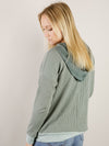 Sage Colorblock Ribbed Hoodie