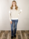 Taupe Contrast Hooded Sweatshirt
