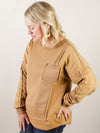 Camel French Terry Comfy Pullover