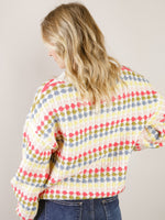 Multi-Colored Crewneck Striped Sweater