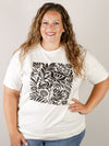 Black and White Print Graphic Tee