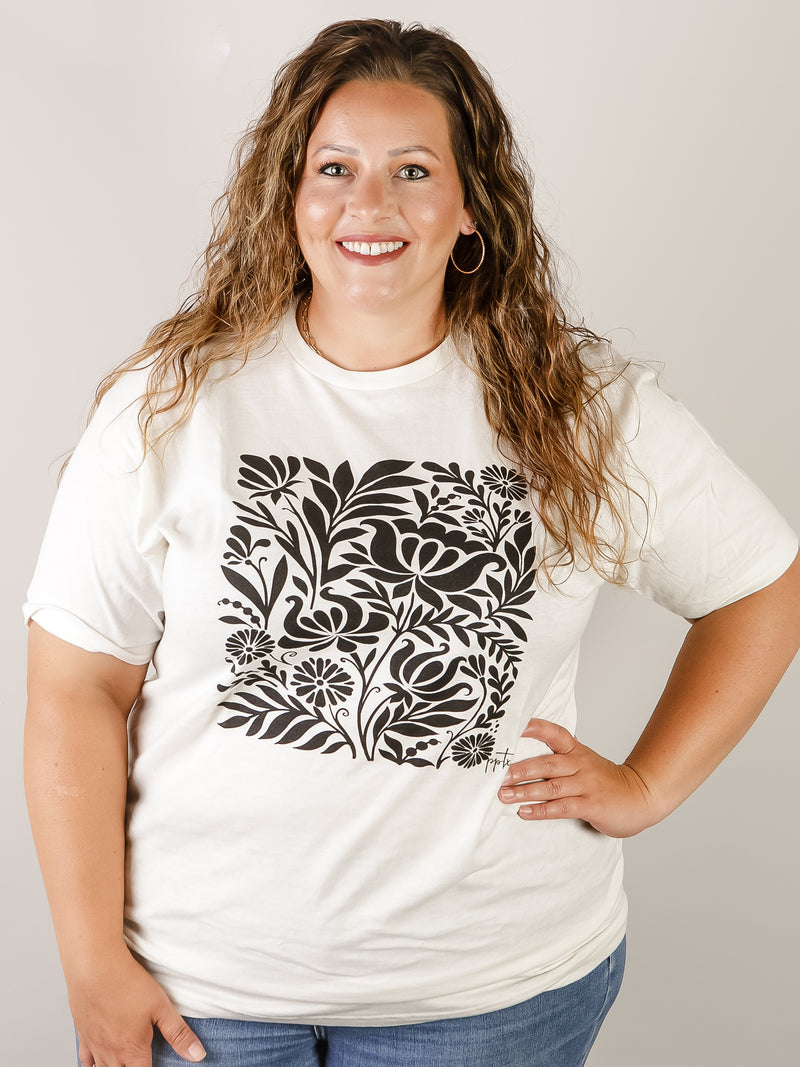 Black and White Print Graphic Tee